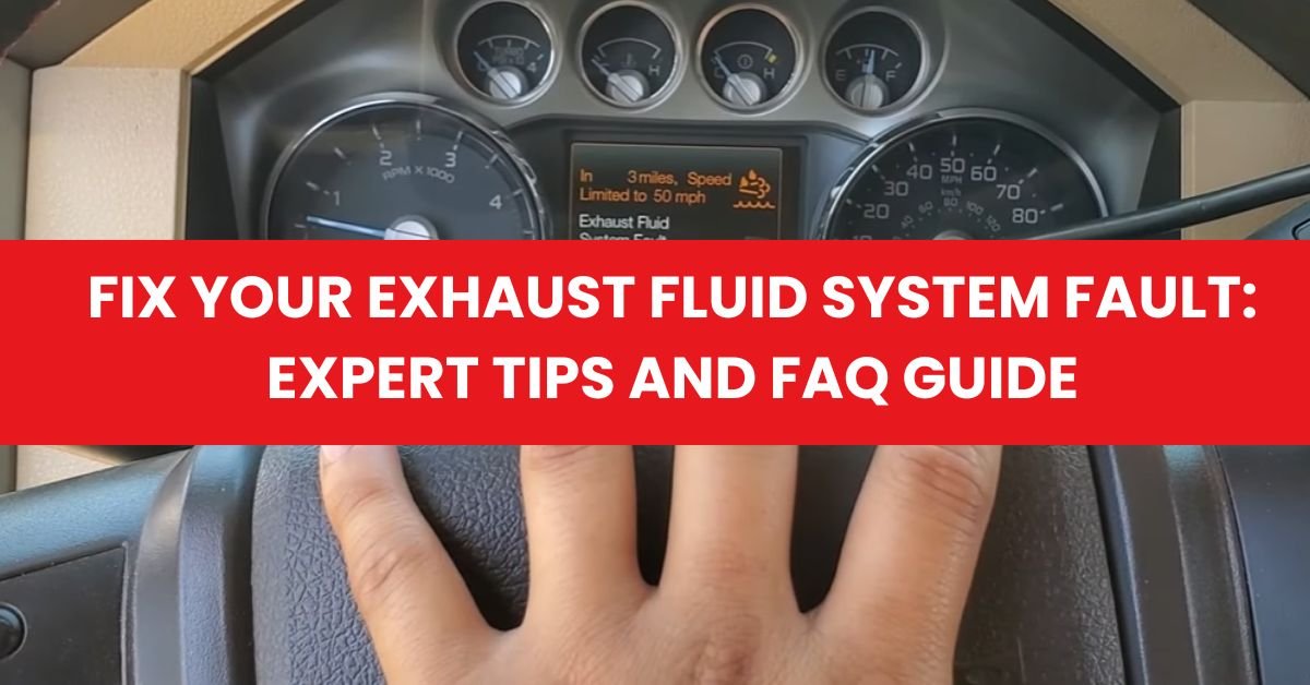 Fix Your Exhaust Fluid System Fault Expert Tips and FAQ Guide