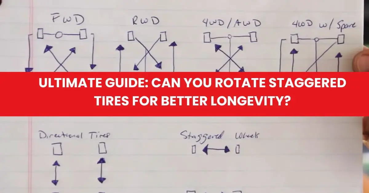 can you rotate staggered tires