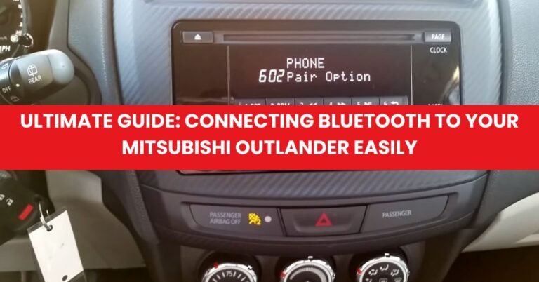 how to connect bluetooth to mitsubishi outlander