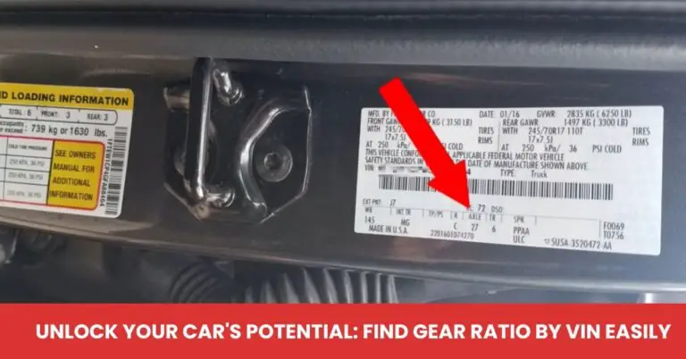 Unlock Your Car's Potential Find Gear Ratio by VIN Easily