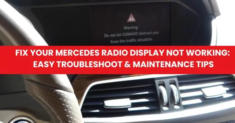 mercedes radio display not working