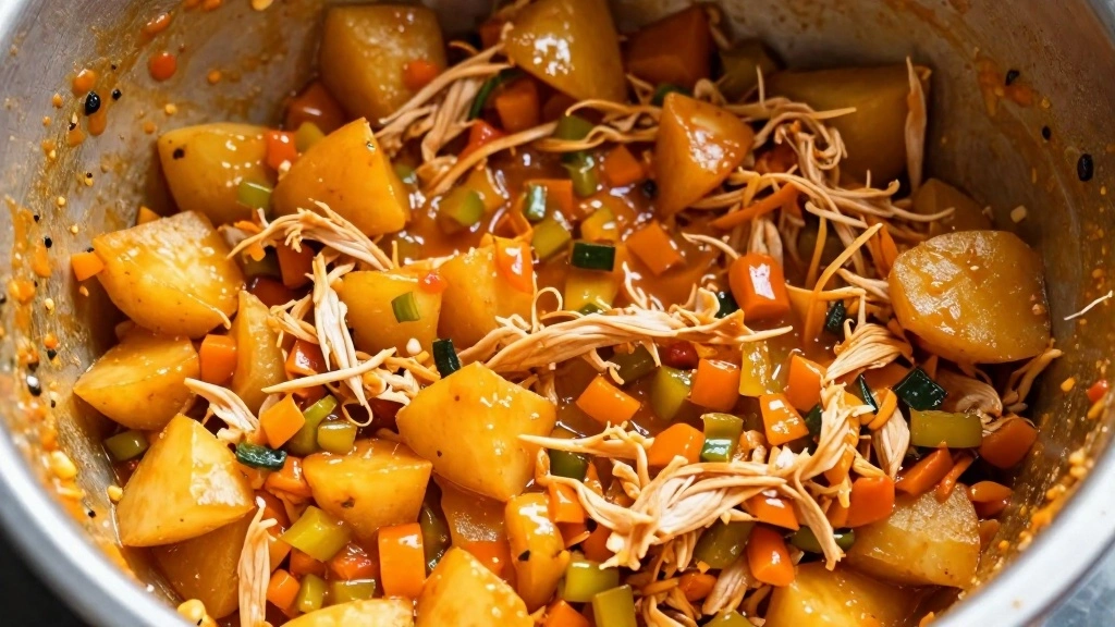 Buffalo Chicken Casserole Recipes Cheesy and Spicy - Step 4: Combine Base Ingredients 1