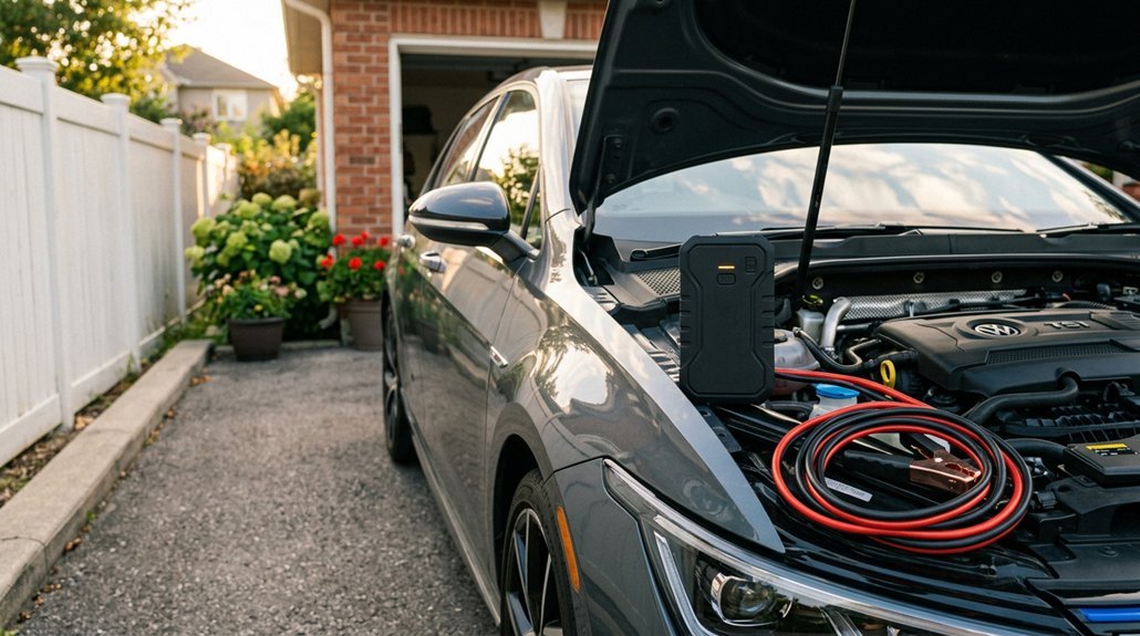 jump start a dead car battery