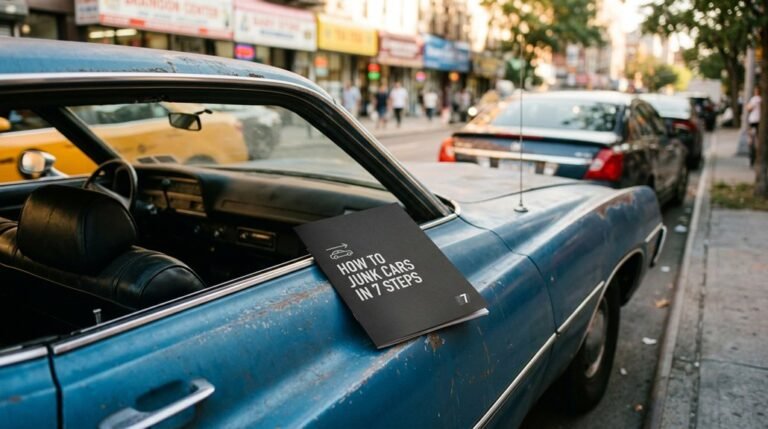 junk cars in seven steps