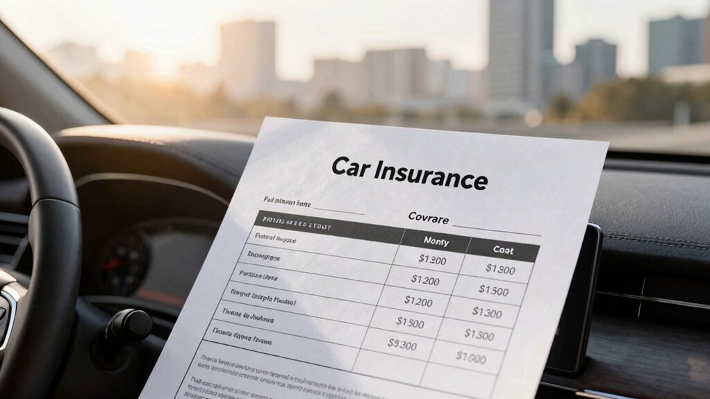 monthly auto insurance cost comparison gap